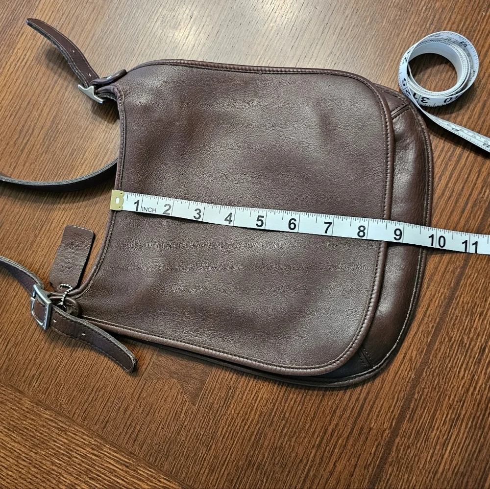 Coach Vintage Slim Hippie Flap Saddle Bag Brown 80D-9135 - Picture 12 of 14